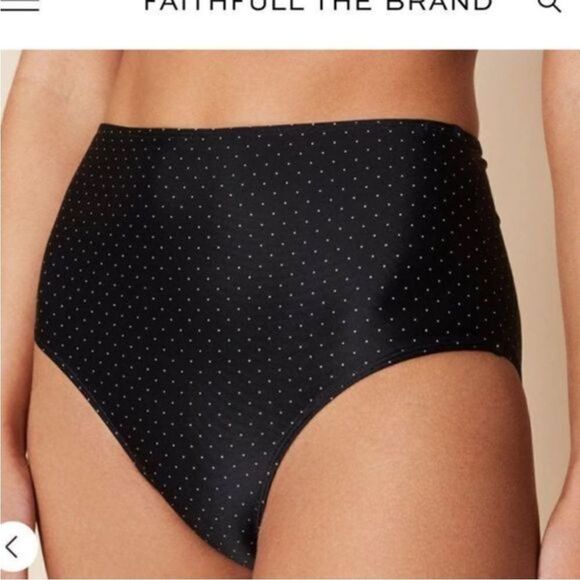 Faithfully The Brand Bonnieux Sofia Swimsuit Bottoms Black Dot US 4/AUS 8 NWT - Picture 1 of 11